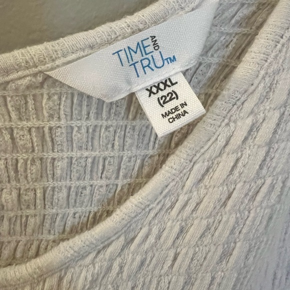 Time and Tru white stretchy top size XXXL - Picture 3 of 4